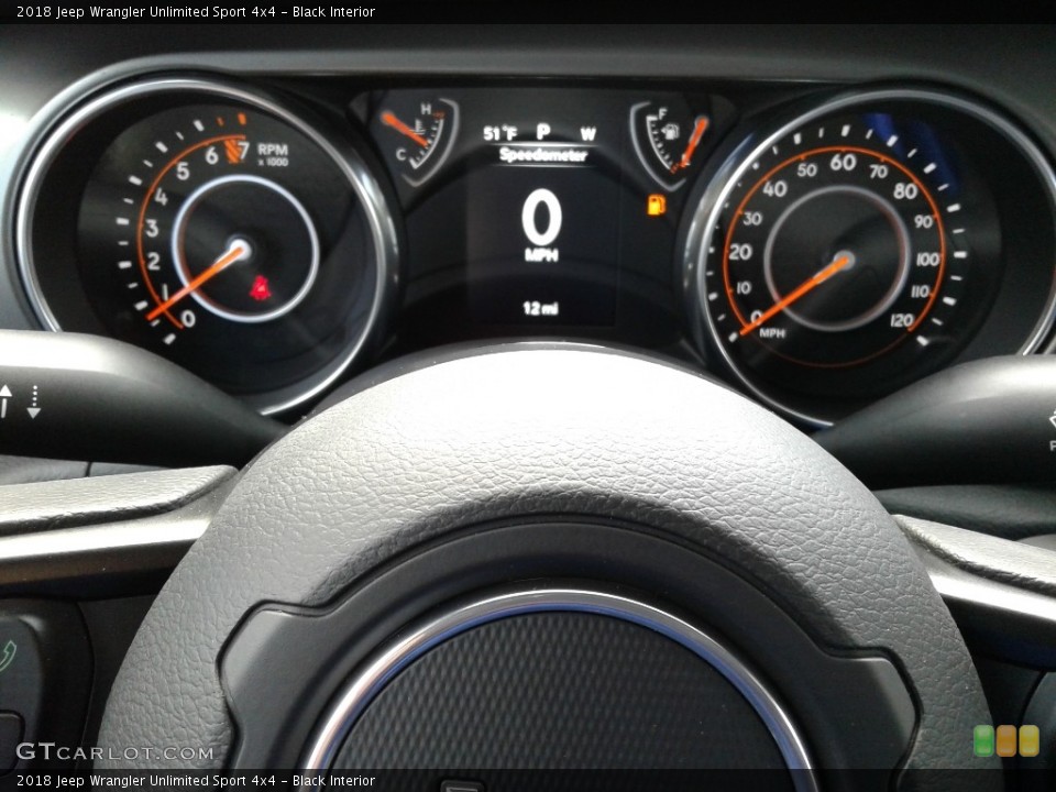 Black Interior Gauges for the 2018 Jeep Wrangler Unlimited Sport 4x4 #126239424