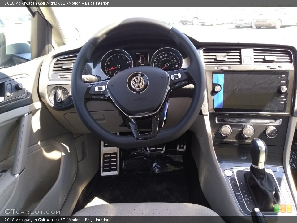 Beige Interior Dashboard for the 2018 Volkswagen Golf Alltrack SE 4Motion #126240062