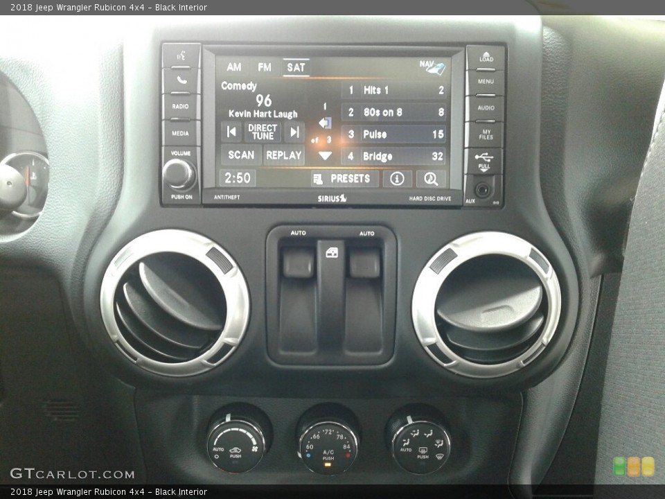 Black Interior Controls for the 2018 Jeep Wrangler Rubicon 4x4 #126241185