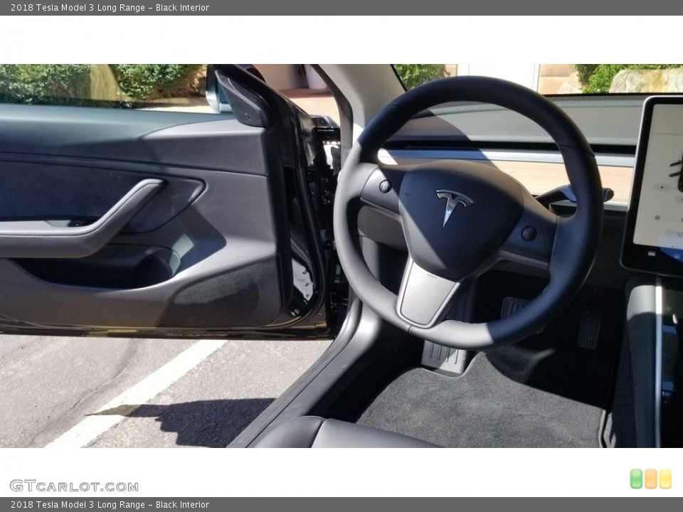 Black Interior Steering Wheel for the 2018 Tesla Model 3 Long Range #126242757