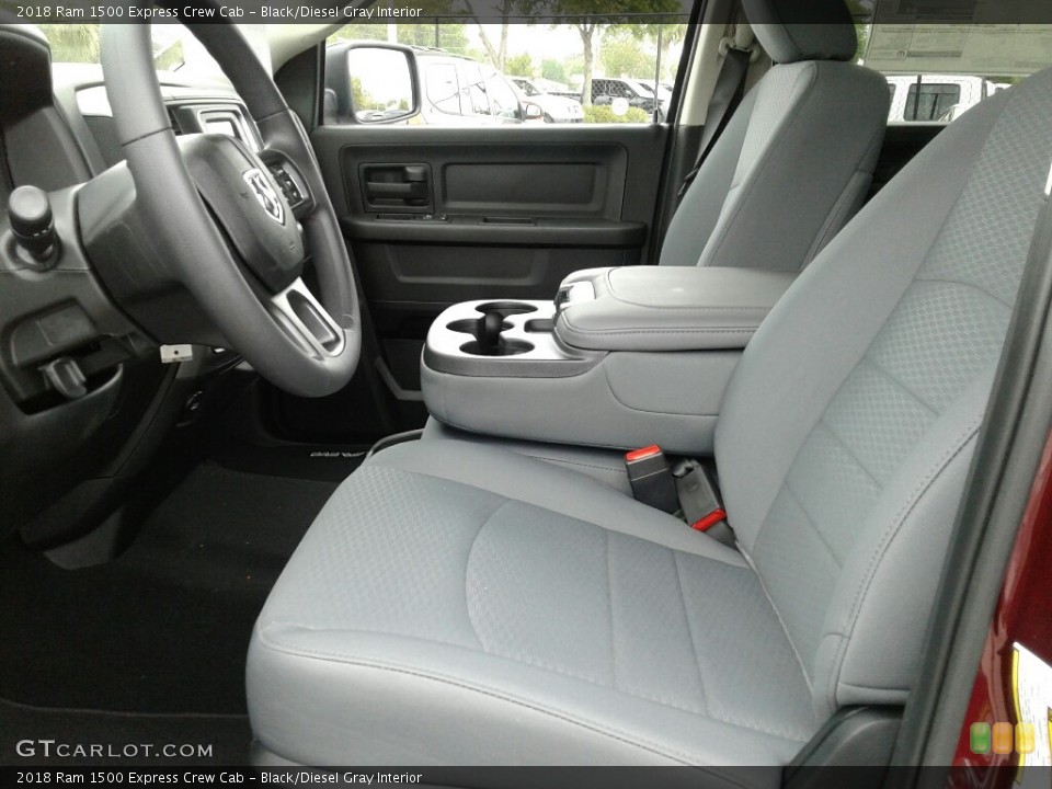 Black/Diesel Gray Interior Front Seat for the 2018 Ram 1500 Express Crew Cab #126242928