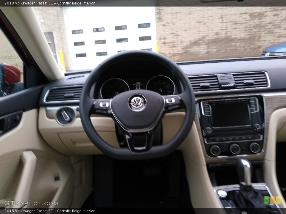 Cornsilk Beige Interior Dashboard for the 2018 Volkswagen Passat SE #126253552
