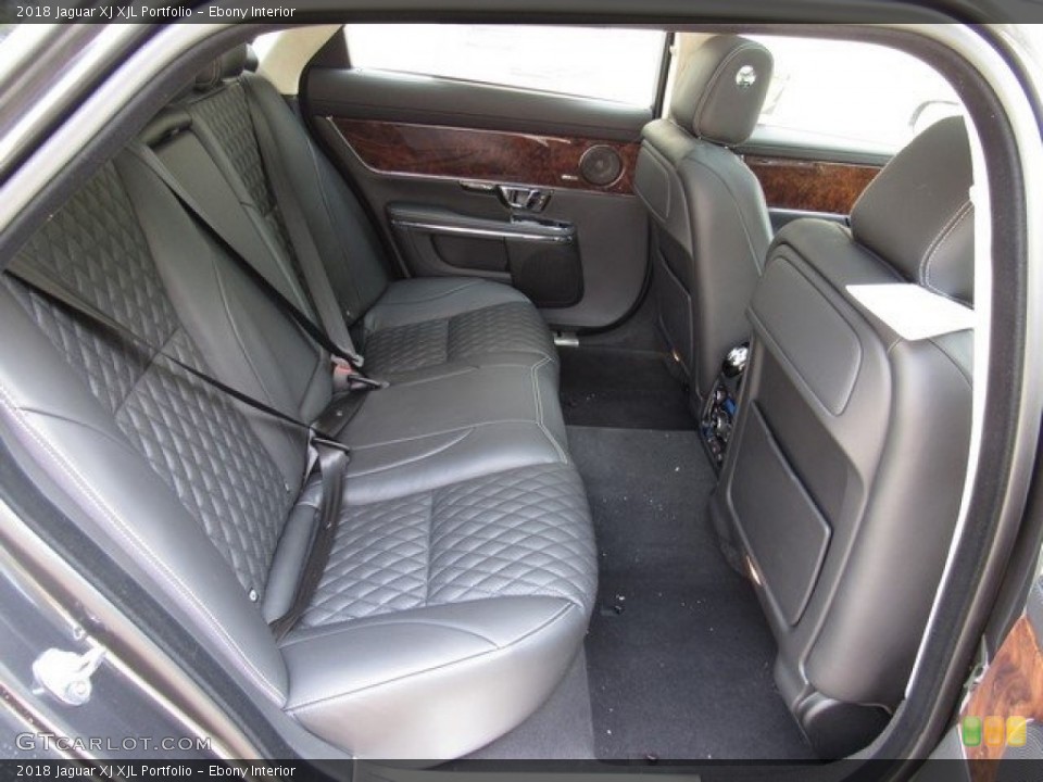 Ebony Interior Rear Seat for the 2018 Jaguar XJ XJL Portfolio #126255751
