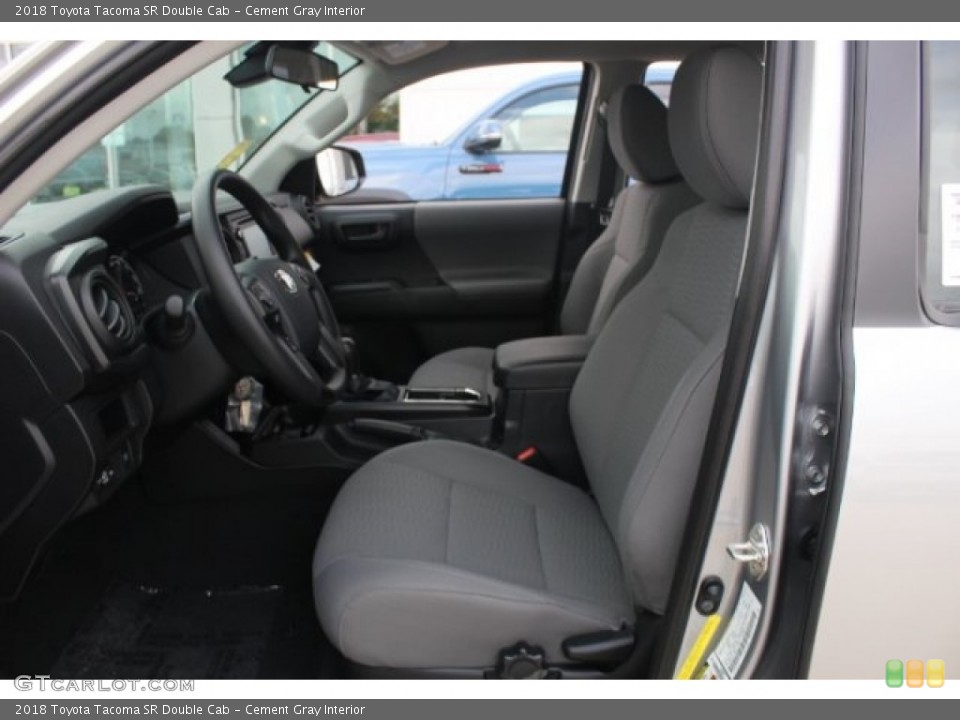 Cement Gray Interior Front Seat for the 2018 Toyota Tacoma SR Double Cab #126260749