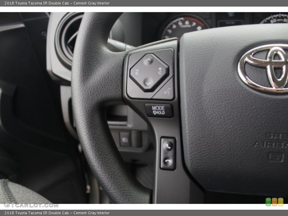 Cement Gray Interior Controls for the 2018 Toyota Tacoma SR Double Cab #126260812