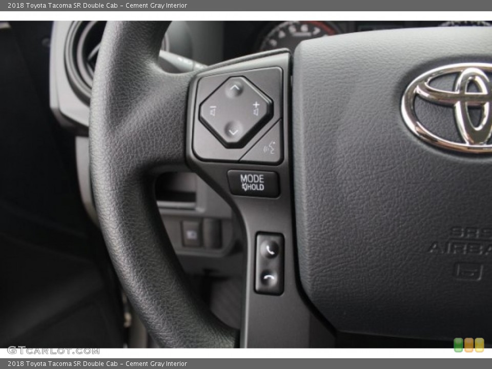 Cement Gray Interior Controls for the 2018 Toyota Tacoma SR Double Cab #126260851