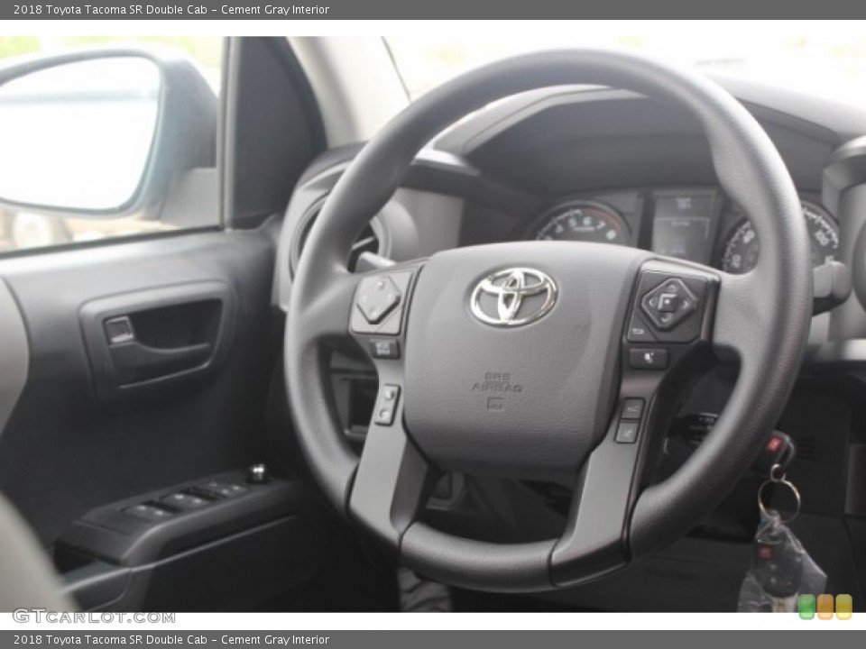 Cement Gray Interior Steering Wheel for the 2018 Toyota Tacoma SR Double Cab #126260956