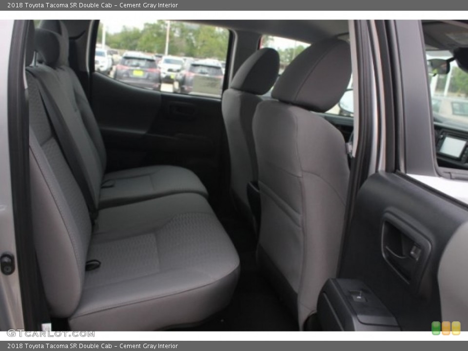 Cement Gray Interior Rear Seat for the 2018 Toyota Tacoma SR Double Cab #126261007