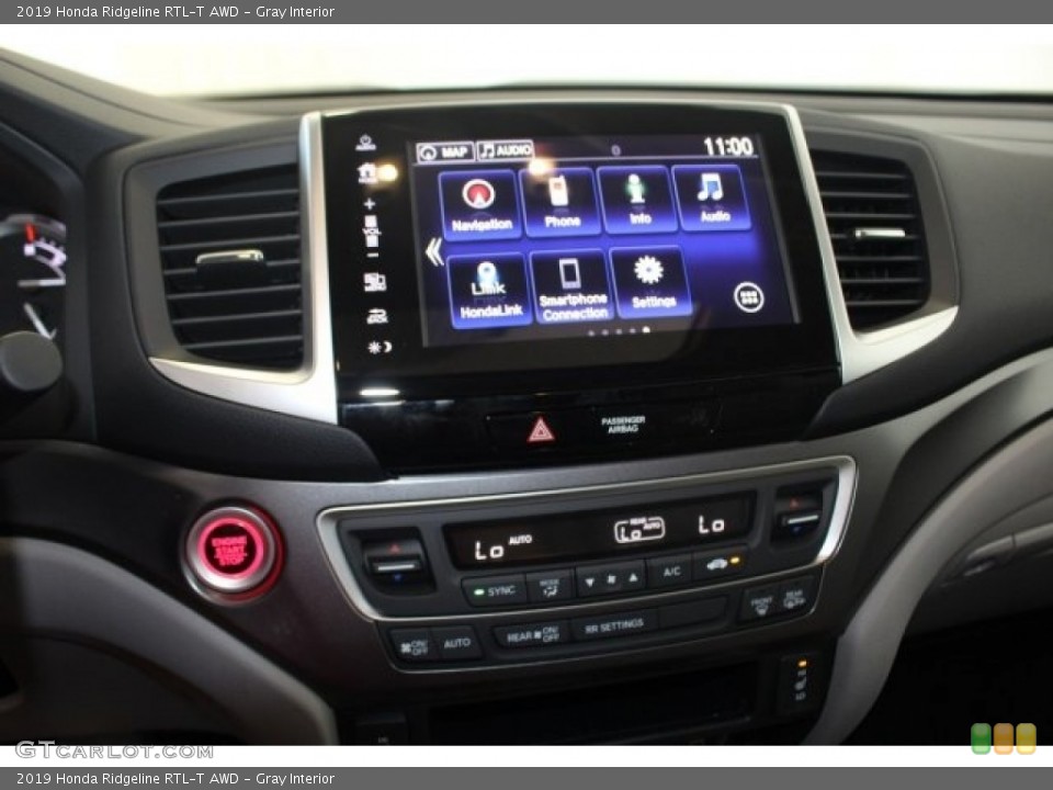 Gray Interior Controls for the 2019 Honda Ridgeline RTL-T AWD #126275995
