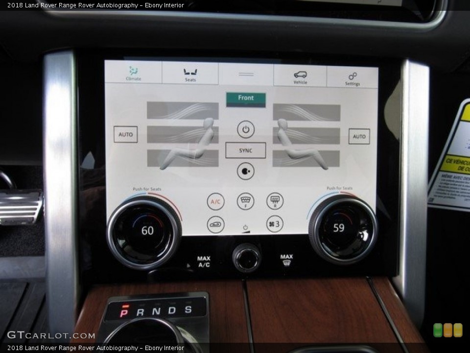 Ebony Interior Controls for the 2018 Land Rover Range Rover Autobiography #126298323