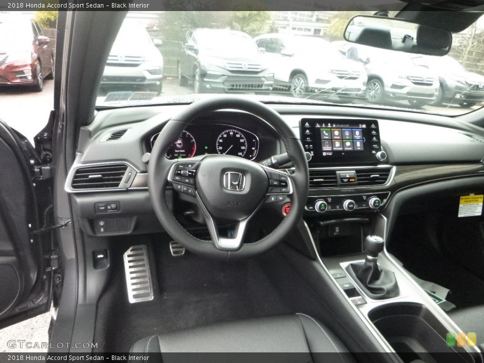 Black Interior Dashboard for the 2018 Honda Accord Sport Sedan #126309888