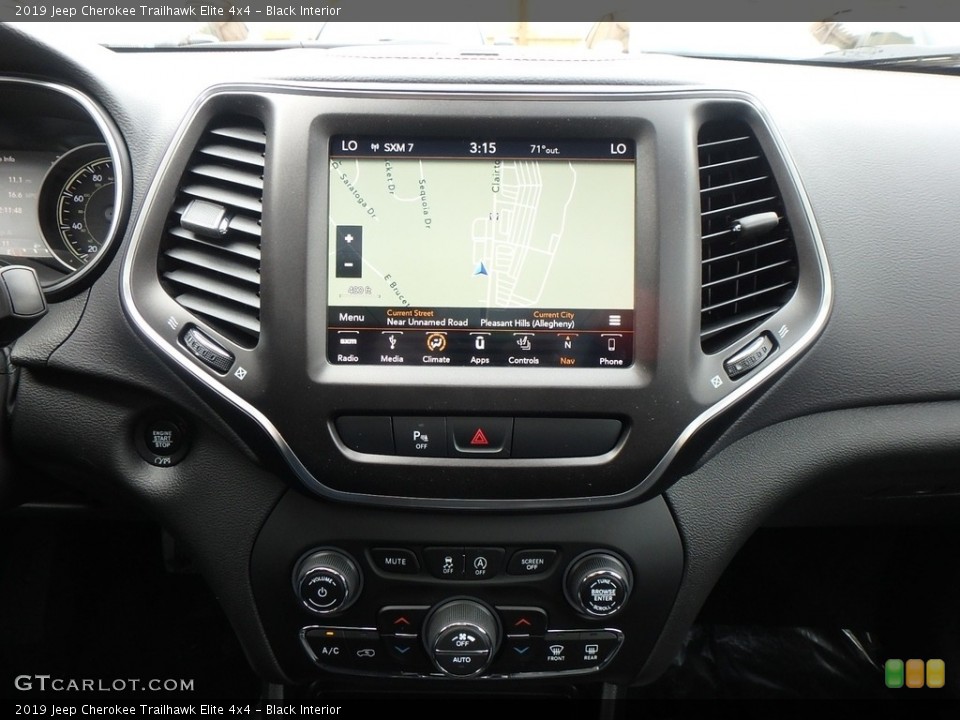 Black Interior Navigation for the 2019 Jeep Cherokee Trailhawk Elite 4x4 #126321403