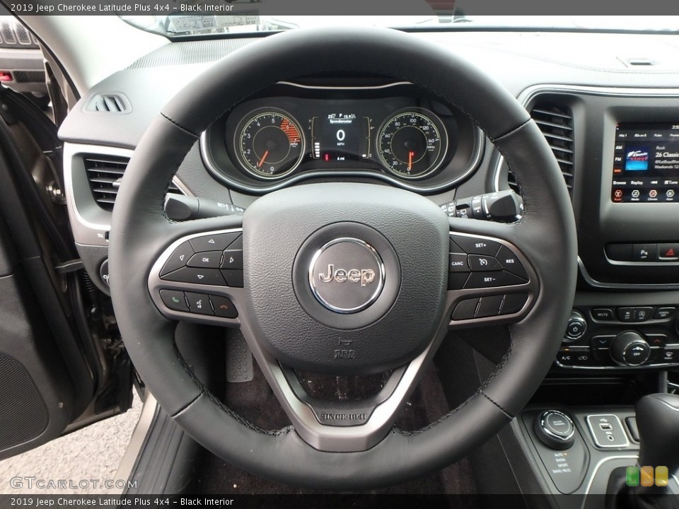 Black Interior Steering Wheel for the 2019 Jeep Cherokee Latitude Plus 4x4 #126323934