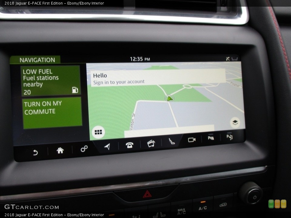 Ebony/Ebony Interior Navigation for the 2018 Jaguar E-PACE First Edition #126330638