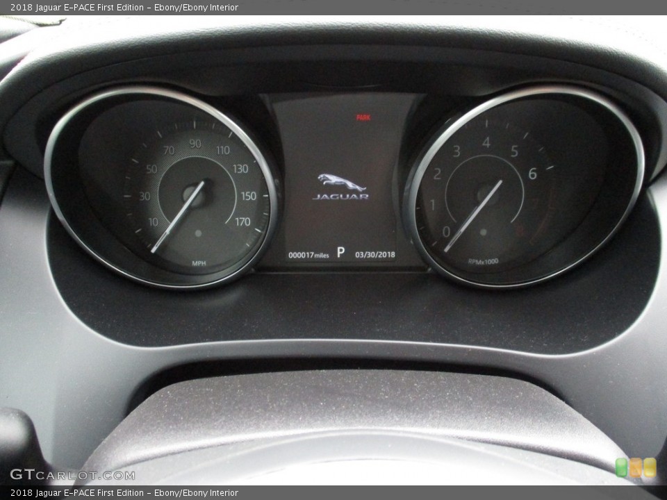 Ebony/Ebony Interior Gauges for the 2018 Jaguar E-PACE First Edition #126330719