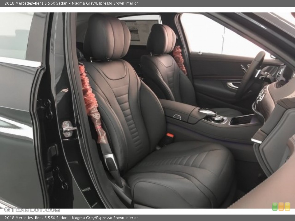 Magma Grey/Espresso Brown Interior Photo for the 2018 Mercedes-Benz S 560 Sedan #126332618