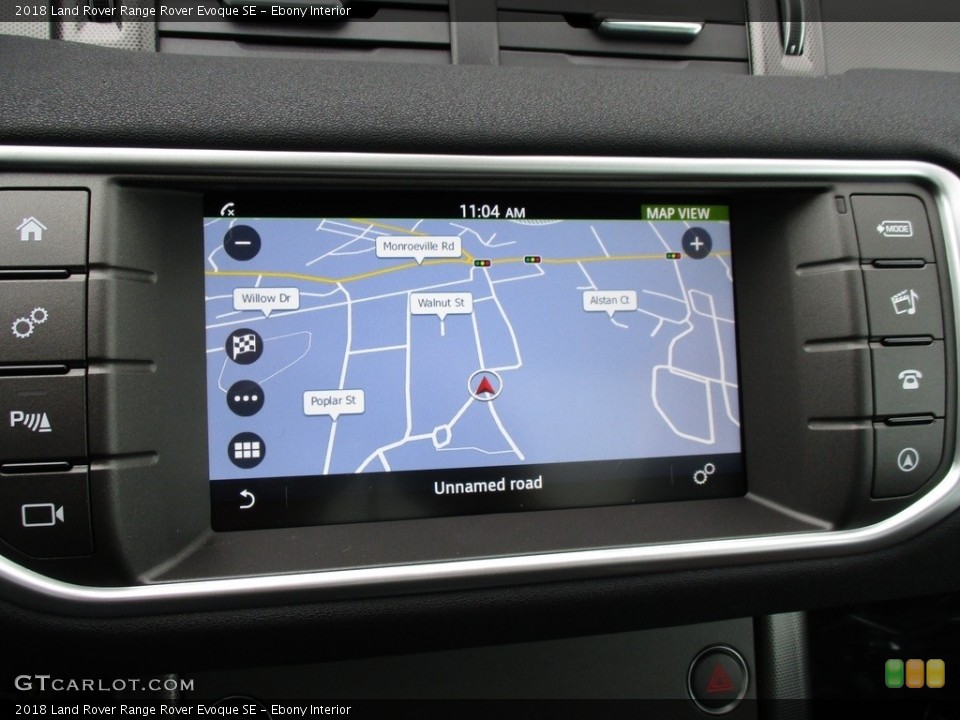 Ebony Interior Navigation for the 2018 Land Rover Range Rover Evoque SE #126335663
