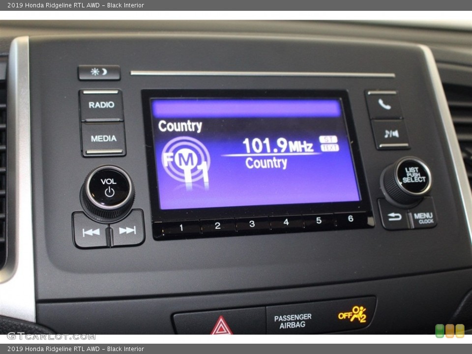 Black Interior Audio System for the 2019 Honda Ridgeline RTL AWD #126338279