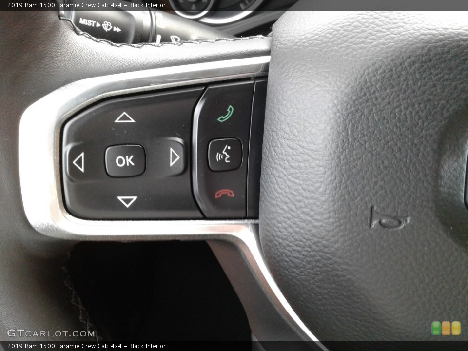 Black Interior Controls for the 2019 Ram 1500 Laramie Crew Cab 4x4 #126348977