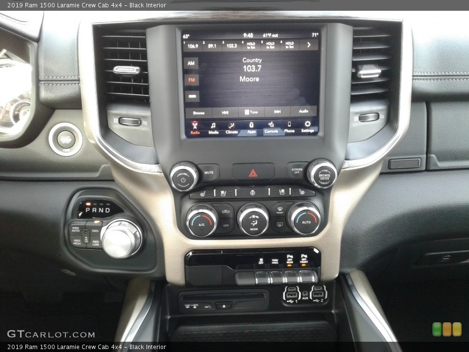 Black Interior Controls for the 2019 Ram 1500 Laramie Crew Cab 4x4 #126349058