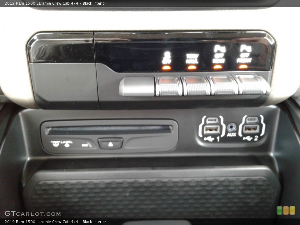 Black Interior Controls for the 2019 Ram 1500 Laramie Crew Cab 4x4 #126349259