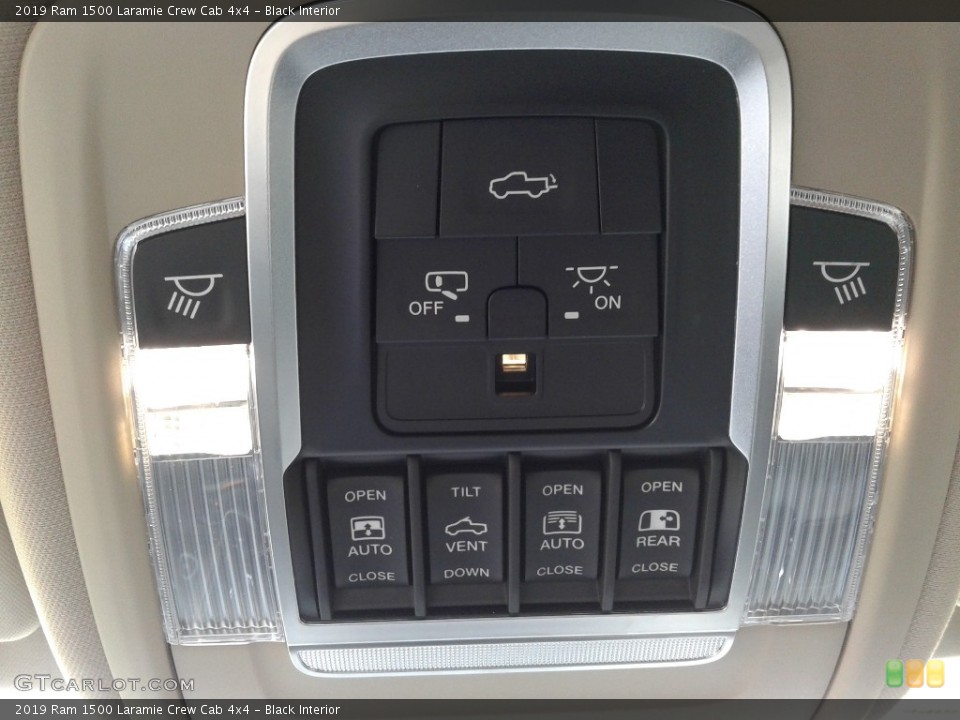 Black Interior Controls for the 2019 Ram 1500 Laramie Crew Cab 4x4 #126349499