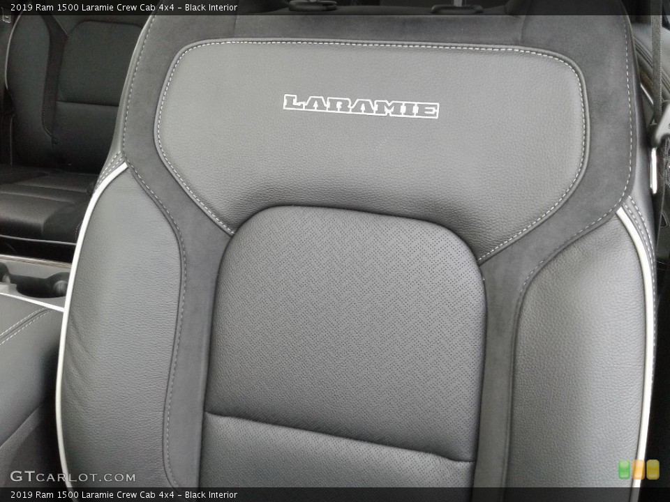 Black Interior Front Seat for the 2019 Ram 1500 Laramie Crew Cab 4x4 #126349520