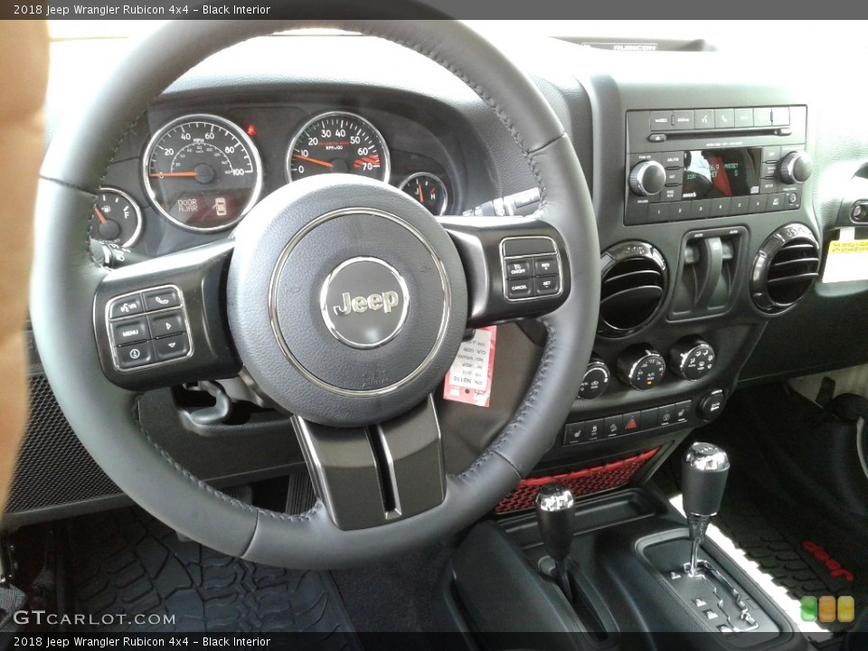 Black Interior Dashboard for the 2018 Jeep Wrangler Rubicon 4x4 #126373440
