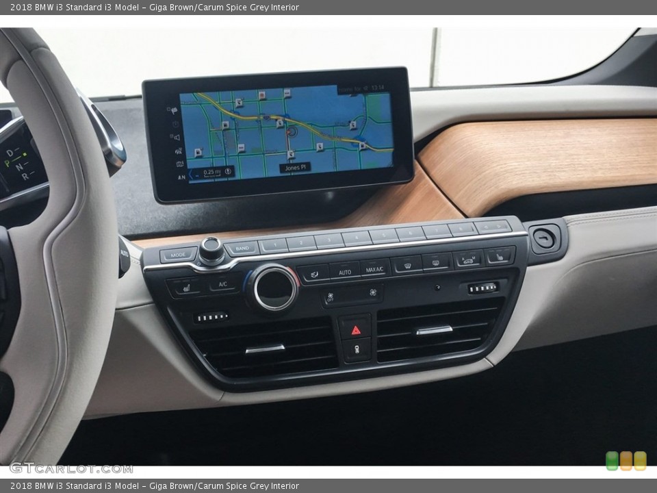 Giga Brown/Carum Spice Grey Interior Controls for the 2018 BMW i3  #126391712
