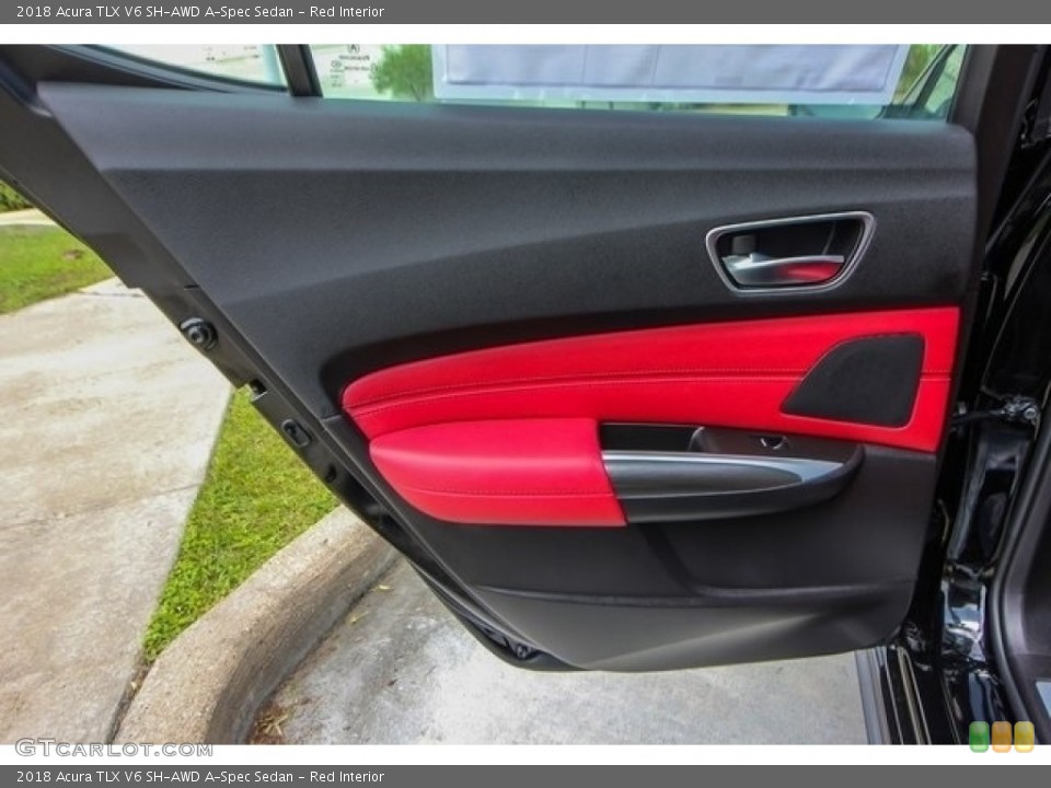 Red Interior Door Panel for the 2018 Acura TLX V6 SH-AWD A-Spec Sedan #126395550