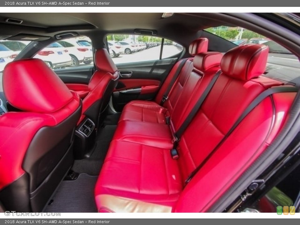 Red Interior Rear Seat for the 2018 Acura TLX V6 SH-AWD A-Spec Sedan #126395565