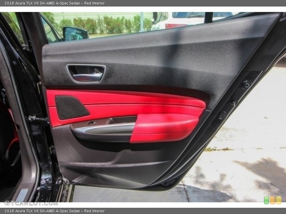 Red Interior Door Panel for the 2018 Acura TLX V6 SH-AWD A-Spec Sedan #126395607