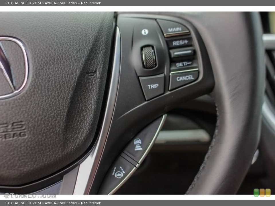 Red Interior Controls for the 2018 Acura TLX V6 SH-AWD A-Spec Sedan #126395886