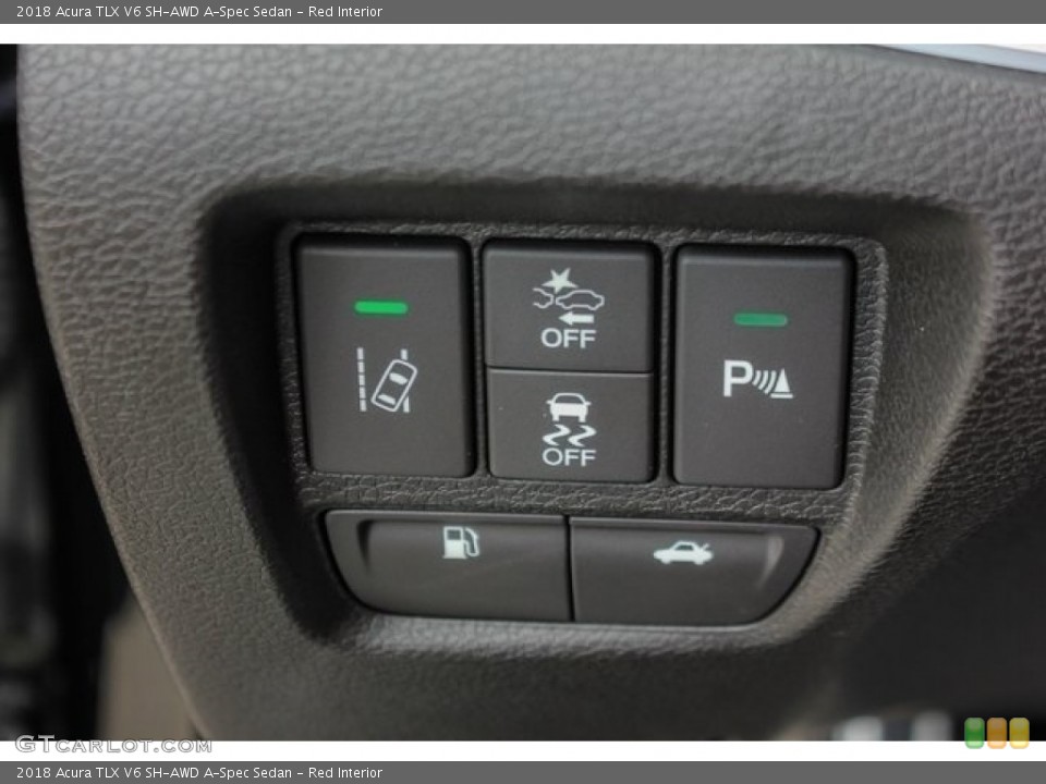 Red Interior Controls for the 2018 Acura TLX V6 SH-AWD A-Spec Sedan #126395916