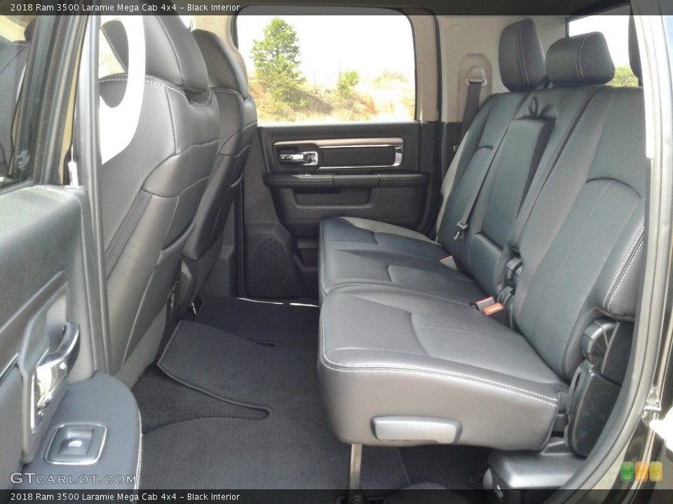 Black Interior Rear Seat for the 2018 Ram 3500 Laramie Mega Cab 4x4 #126403971