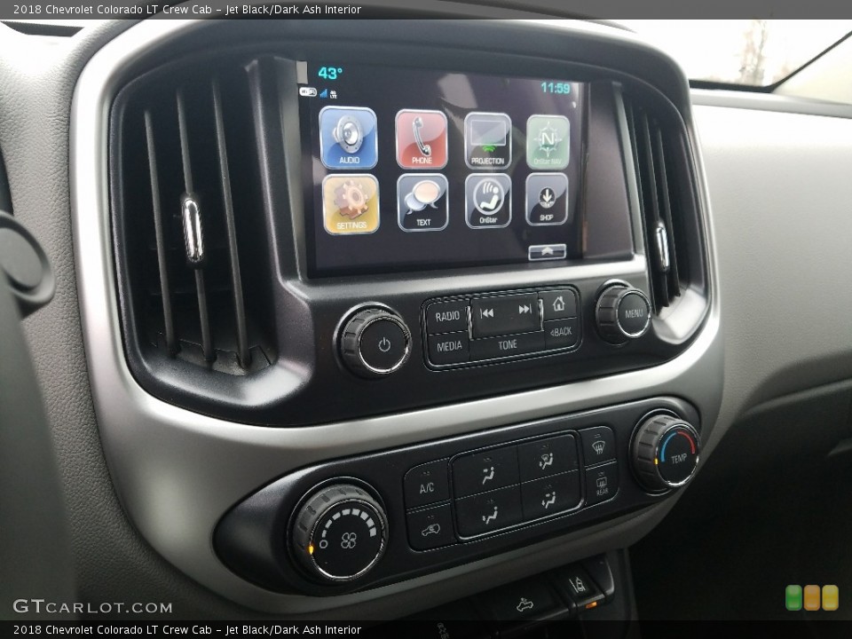Jet Black/Dark Ash Interior Controls for the 2018 Chevrolet Colorado LT Crew Cab #126406032