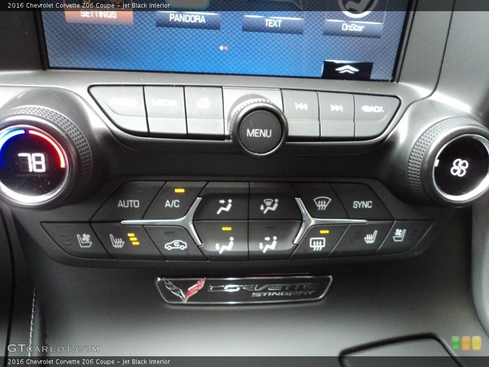 Jet Black Interior Controls for the 2016 Chevrolet Corvette Z06 Coupe #126412876