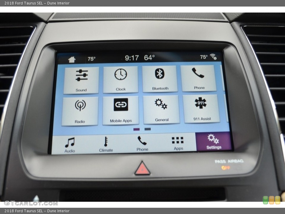 Dune Interior Controls for the 2018 Ford Taurus SEL #126420523