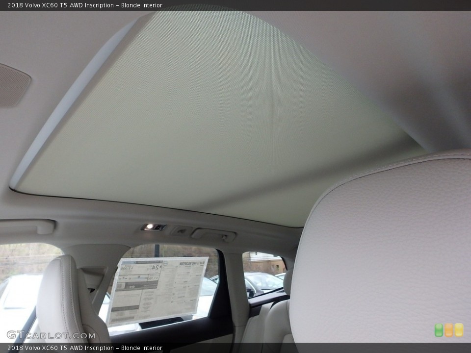 Blonde Interior Sunroof for the 2018 Volvo XC60 T5 AWD Inscription #126421636