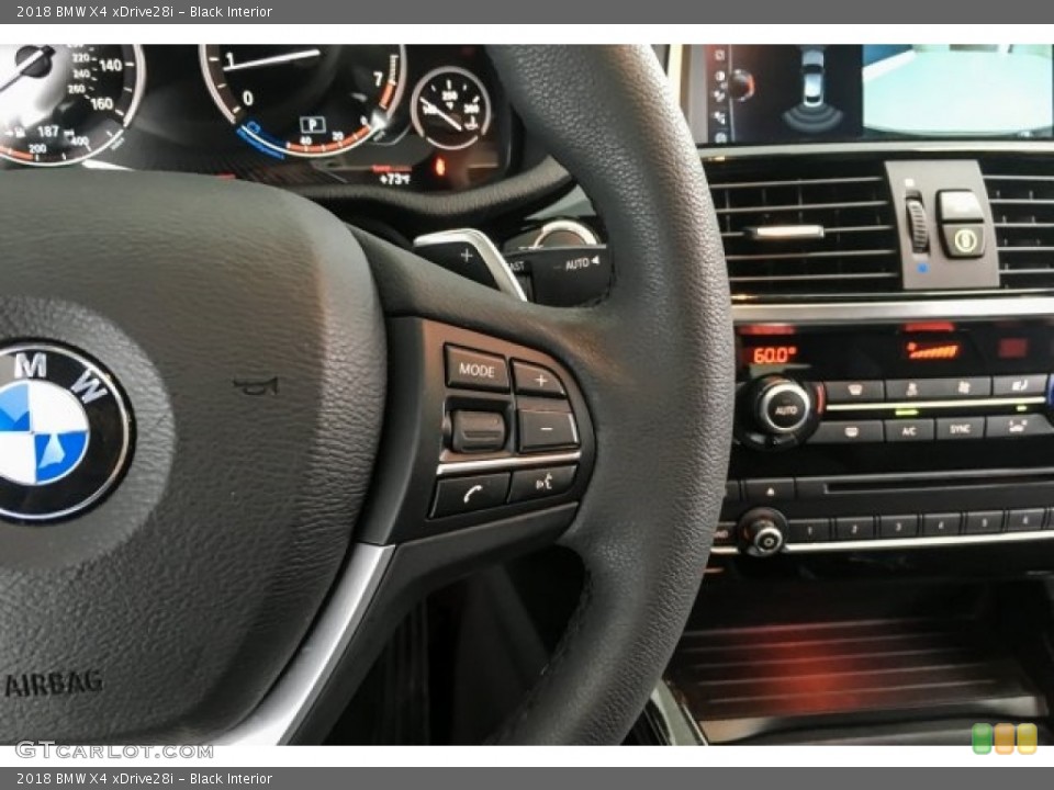Black Interior Controls for the 2018 BMW X4 xDrive28i #126421642