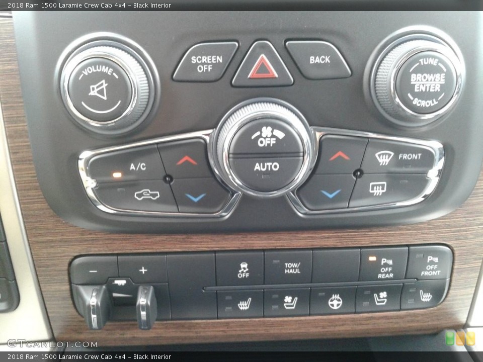 Black Interior Controls for the 2018 Ram 1500 Laramie Crew Cab 4x4 #126428761