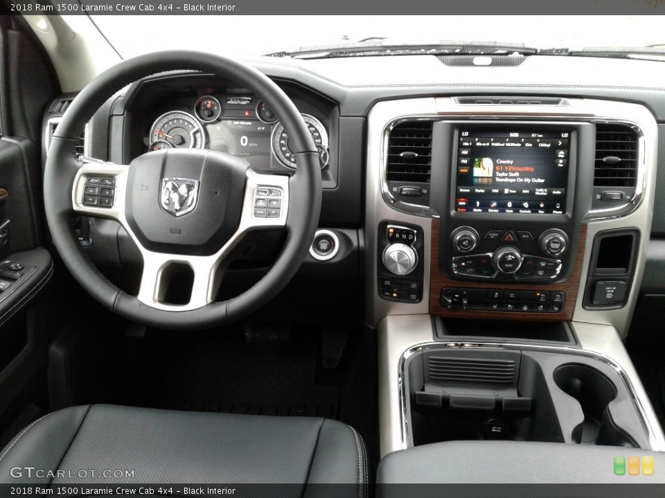 Black Interior Dashboard for the 2018 Ram 1500 Laramie Crew Cab 4x4 #126428839