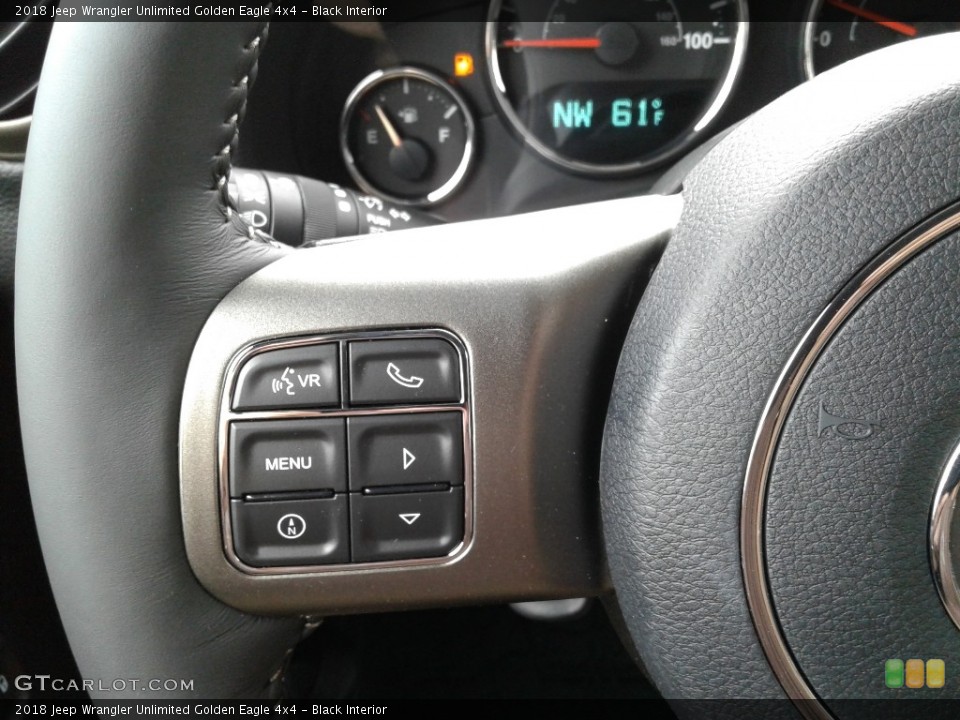 Black Interior Controls for the 2018 Jeep Wrangler Unlimited Golden Eagle 4x4 #126429487
