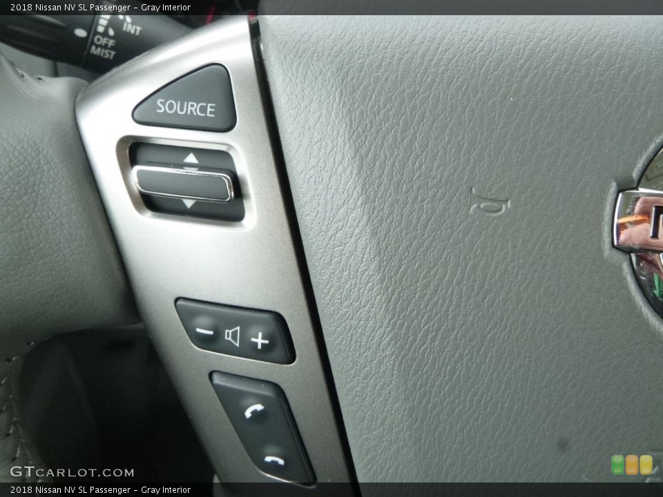 Gray Interior Controls for the 2018 Nissan NV SL Passenger #126430522