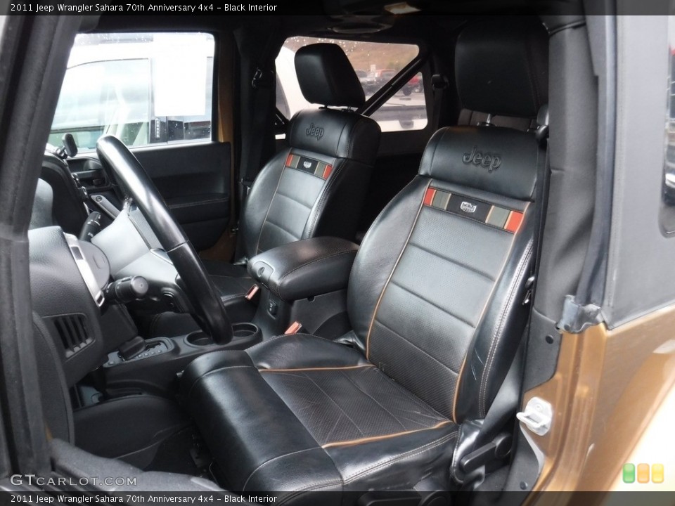 Black Interior Front Seat for the 2011 Jeep Wrangler Sahara 70th Anniversary 4x4 #126432658