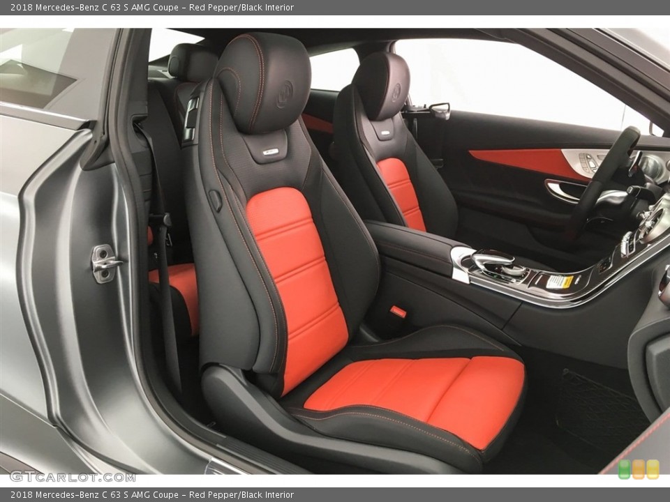 Red Pepper/Black Interior Front Seat for the 2018 Mercedes-Benz C 63 S AMG Coupe #126440620
