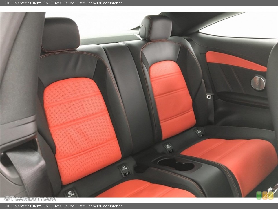 Red Pepper/Black Interior Rear Seat for the 2018 Mercedes-Benz C 63 S AMG Coupe #126440863
