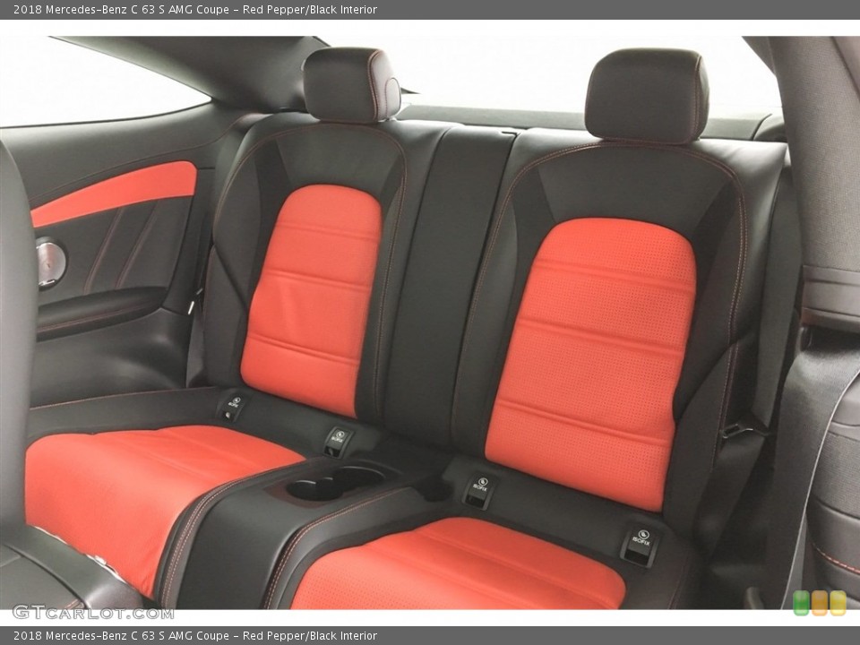 Red Pepper/Black Interior Rear Seat for the 2018 Mercedes-Benz C 63 S AMG Coupe #126440923