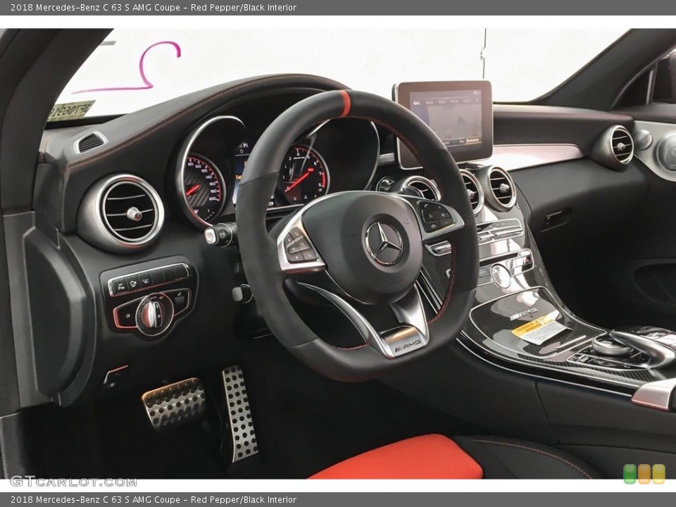 Red Pepper/Black Interior Dashboard for the 2018 Mercedes-Benz C 63 S AMG Coupe #126441019