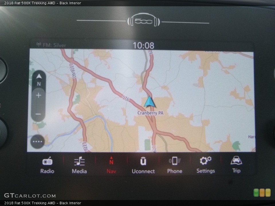 Black Interior Navigation for the 2018 Fiat 500X Trekking AWD #126452995